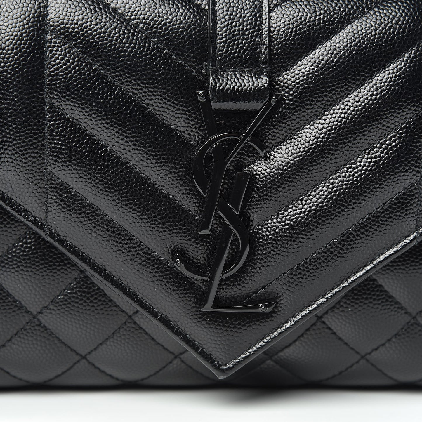 Grain De Poudre Tri-Quilt Monogram Small College Bag Black