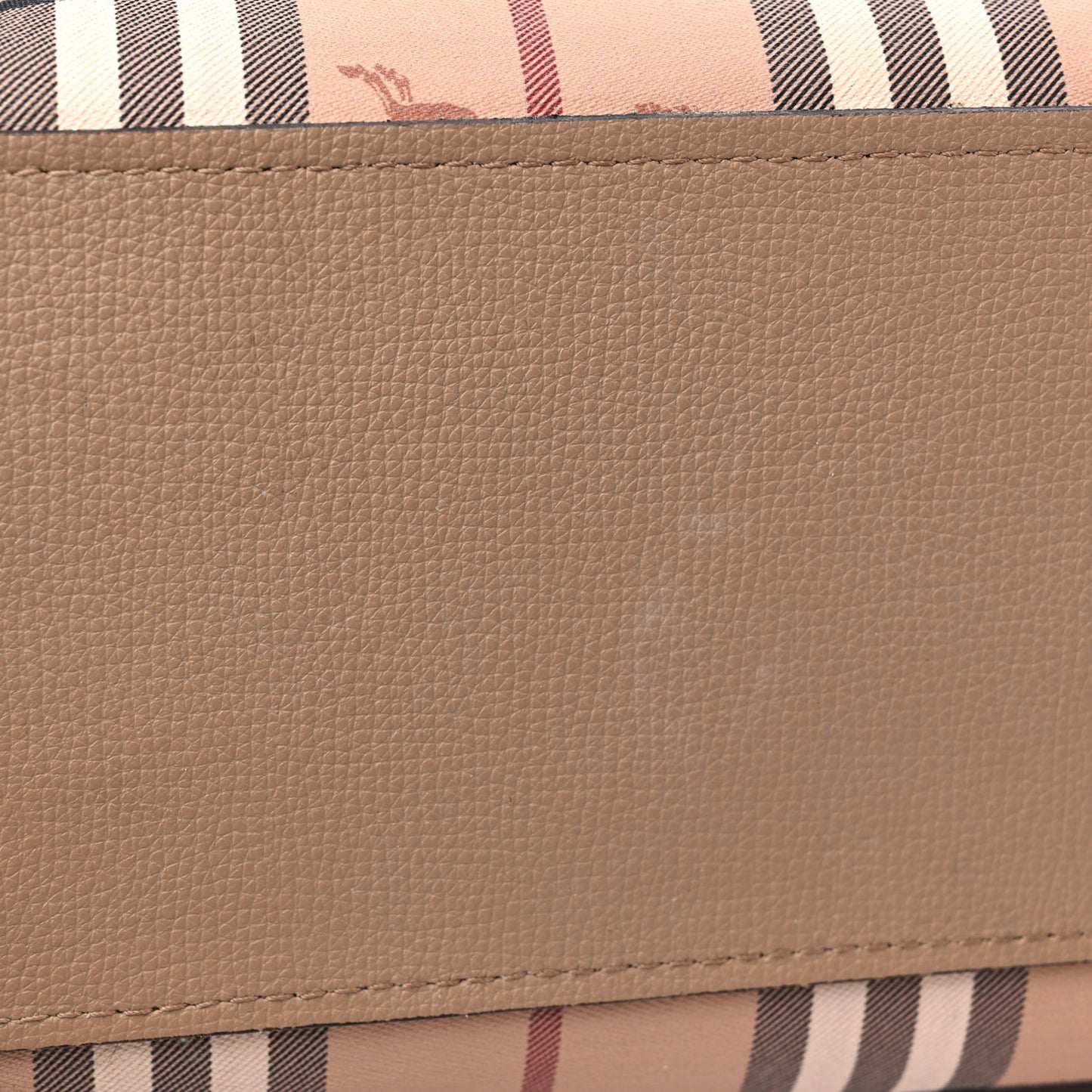 Grainy Calfskin Haymarket Check Medium Reversible Tote Camel