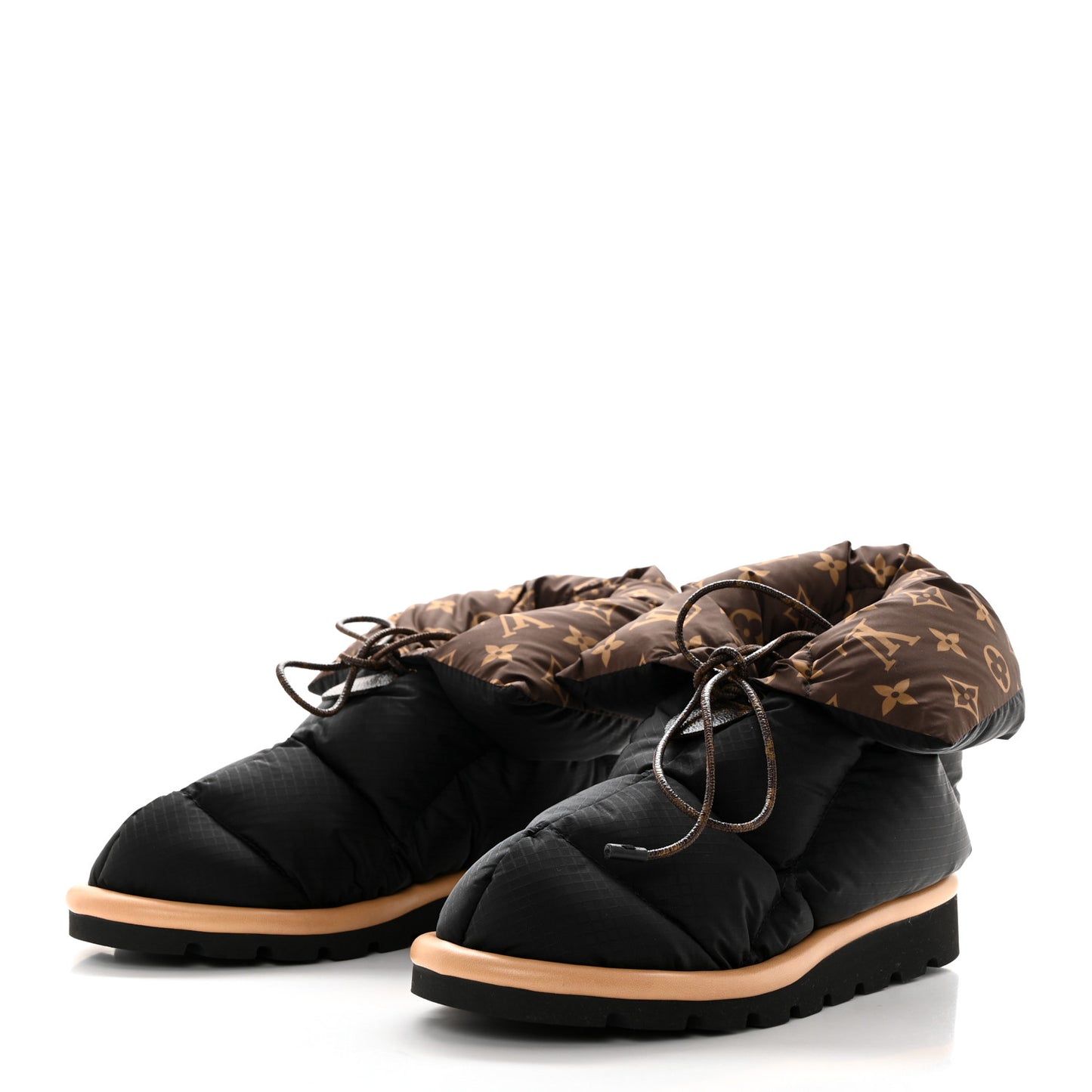 Nylon Monogram Pillow Comfort Ankle Boot 37 Black