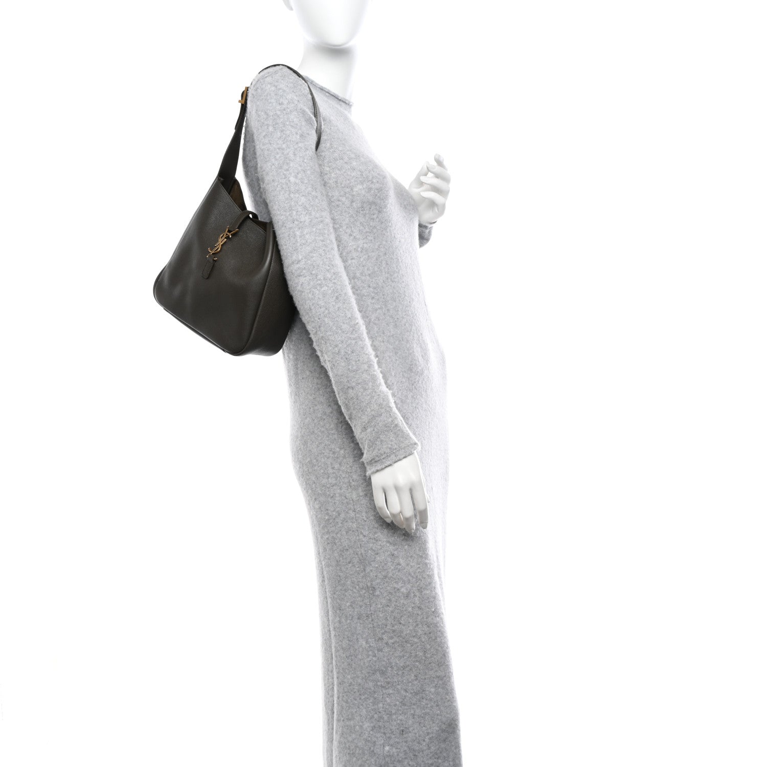 Saint Laurent Smooth Calfskin Small Le 5 A 7 Soft Hobo Light Musk 2 of 10