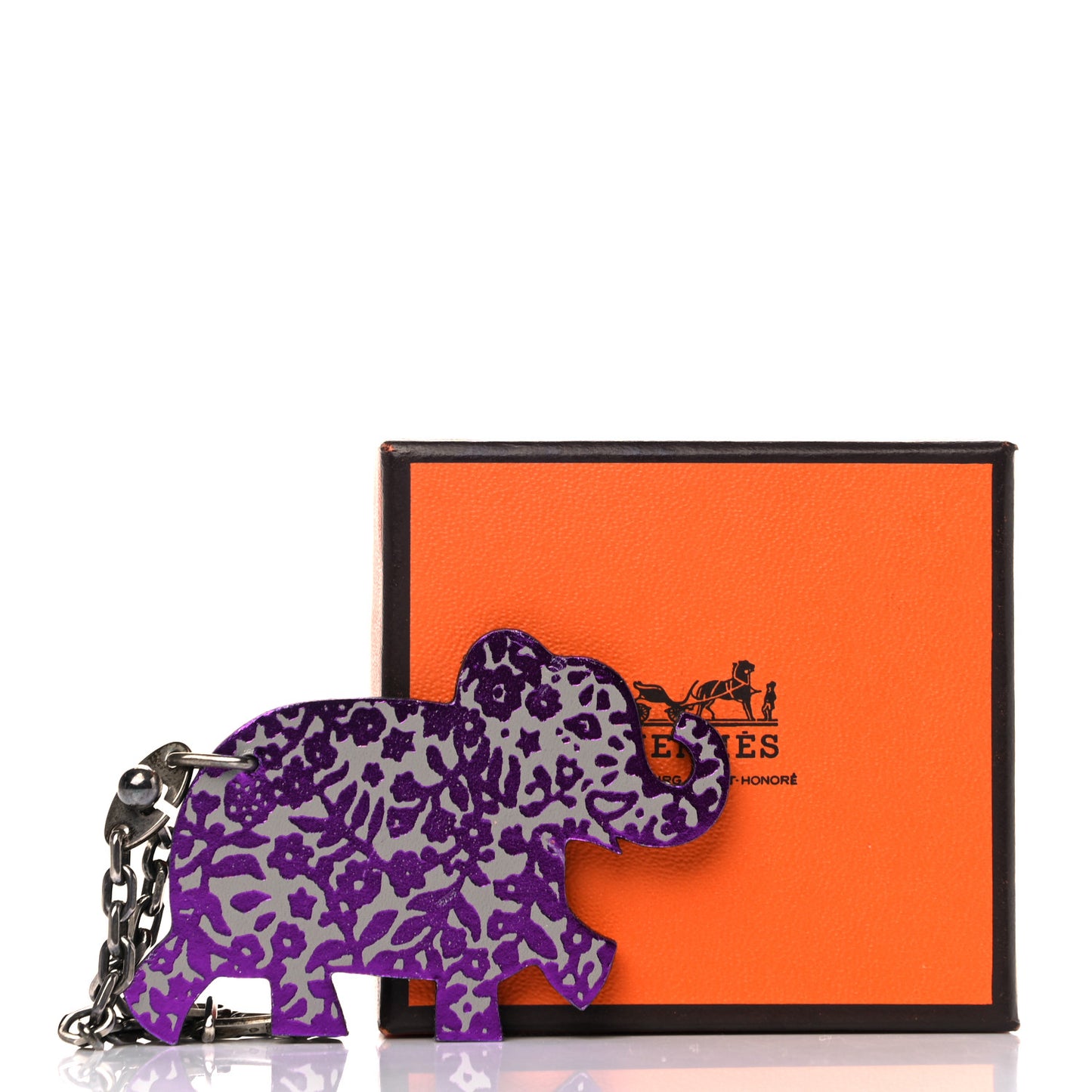 Lucky Haati Elephant Key Chain Purple