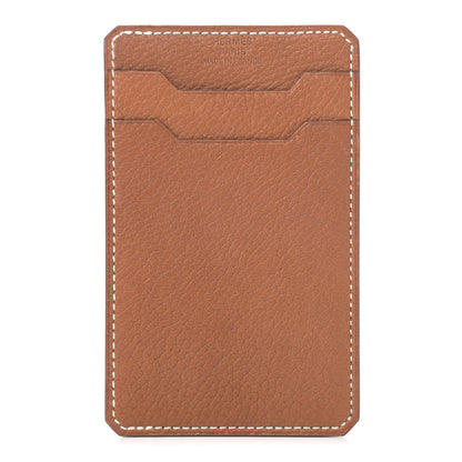 Hermes Barenia Faubourg City 3CC Card Holder Fauve 1 of 12
