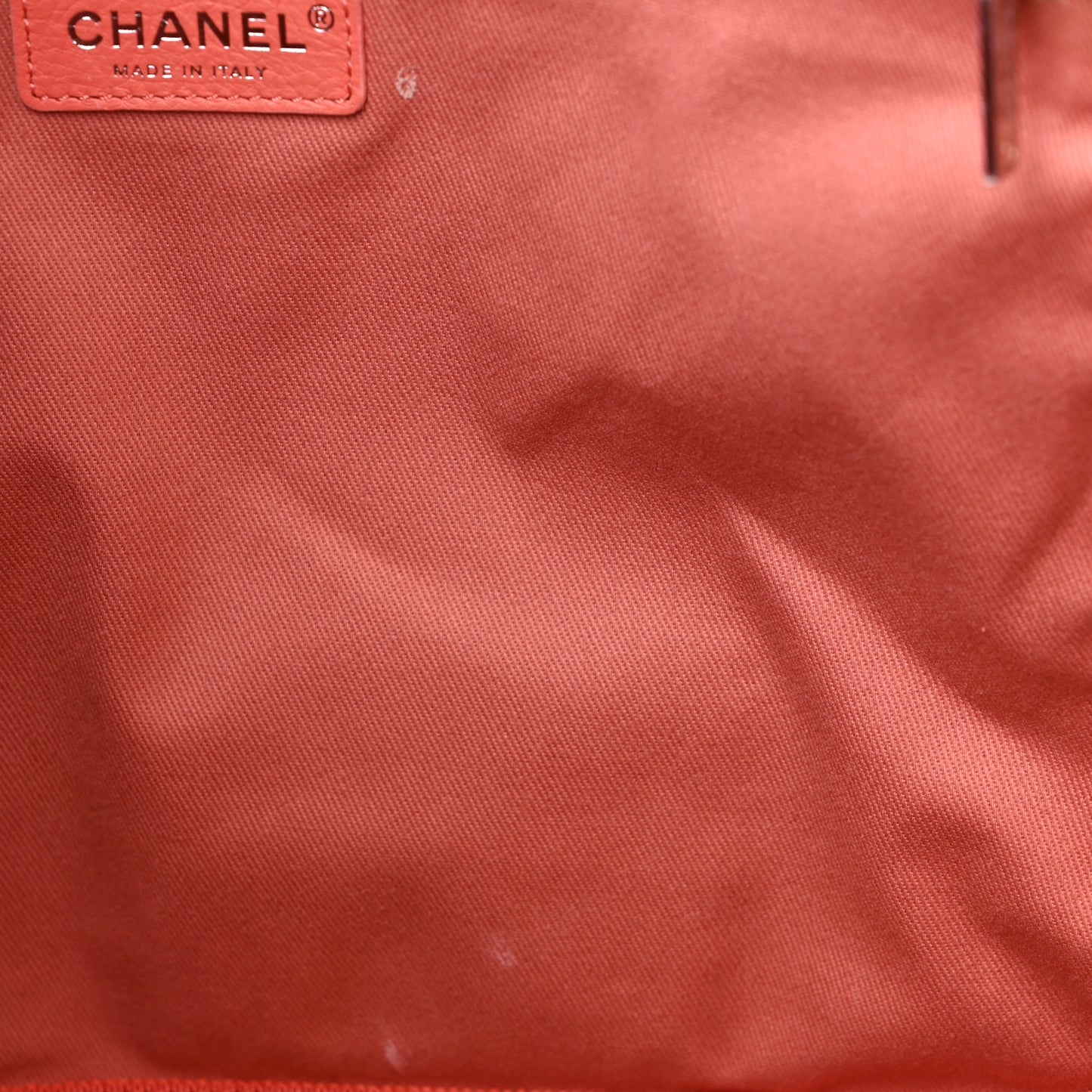Mixed Fibers Large Shopping Bag Pink Beige