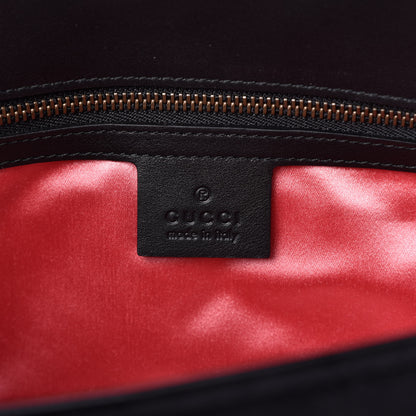 Gucci Velvet Matelasse Small GG Marmont Shoulder Bag Black 8 of 10