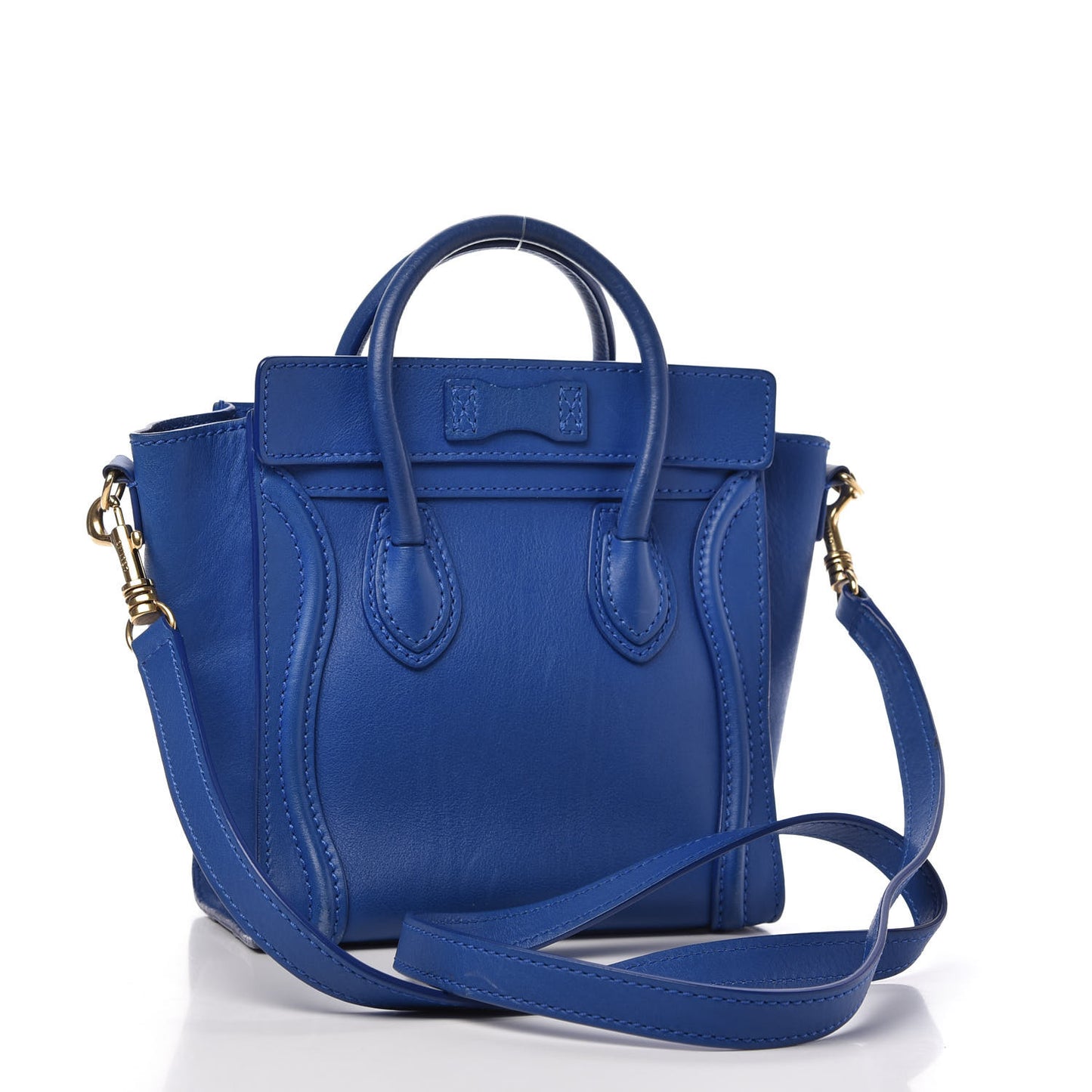 Smooth Calfskin Nano Luggage Royal Blue