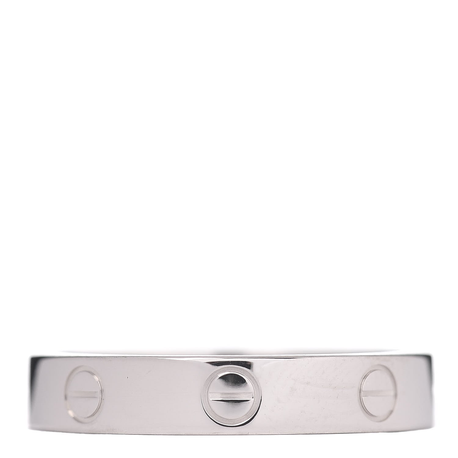 Cartier 18K White Gold 3.5mm LOVE Wedding Band Ring 58 8.25 1 of 4