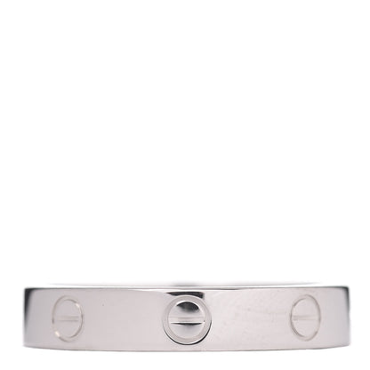 Cartier 18K White Gold 3.5mm LOVE Wedding Band Ring 58 8.25 1 of 4