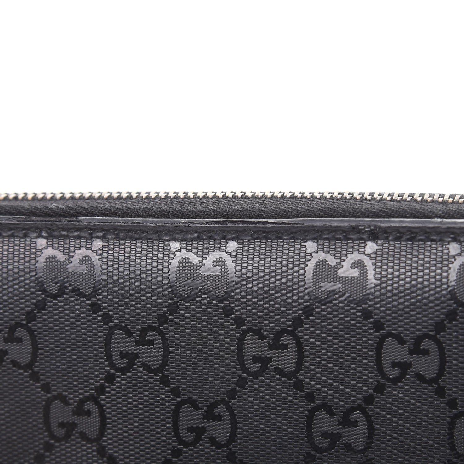 Gucci Imprime Monogram GG Pierce Zip Around Wallet Black 10 of 14