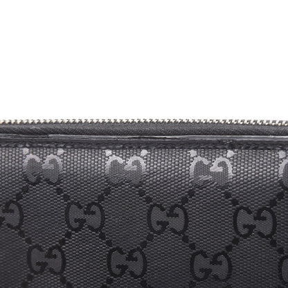 Gucci Imprime Monogram GG Pierce Zip Around Wallet Black 10 of 14