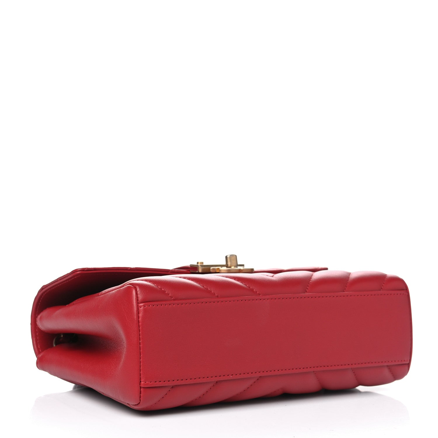 Chanel Calfskin Quilted Chevron In The City Bag Red 3 of 4