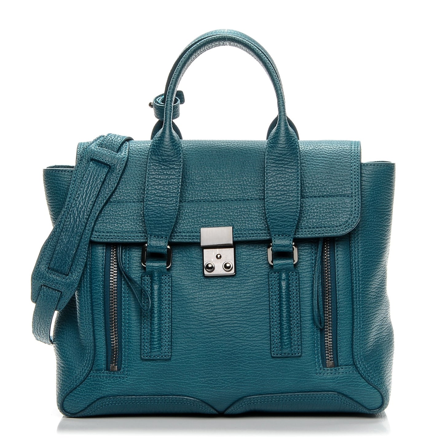 3.1 Textured Calfskin Medium Pashli Satchel Nile