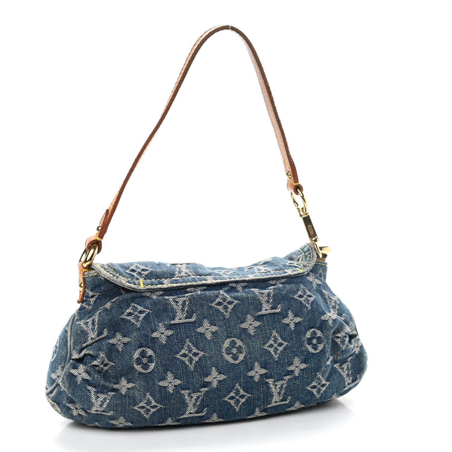 Louis Vuitton Monogram Denim Mini Pleaty Blue 3 of 9