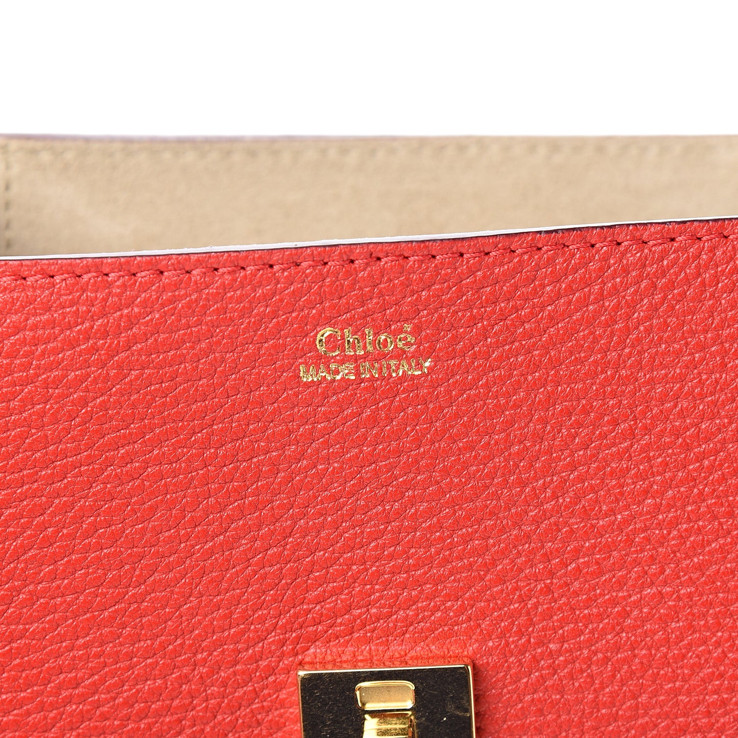Grained Lambskin Drew Shoulder Bag Plaid Red