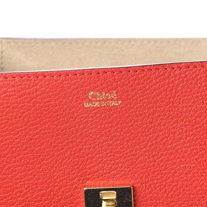 Chloe Grained Lambskin Drew Shoulder Bag Plaid Red 5 of 8
