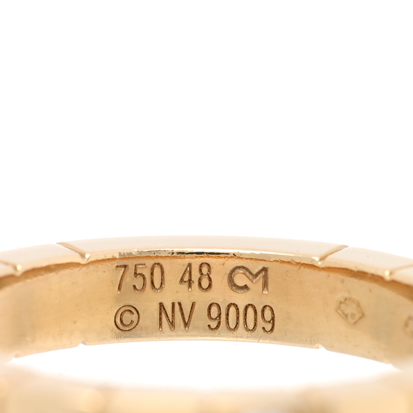 18K Yellow Gold Diamond Lanieres Ring 48 4.5