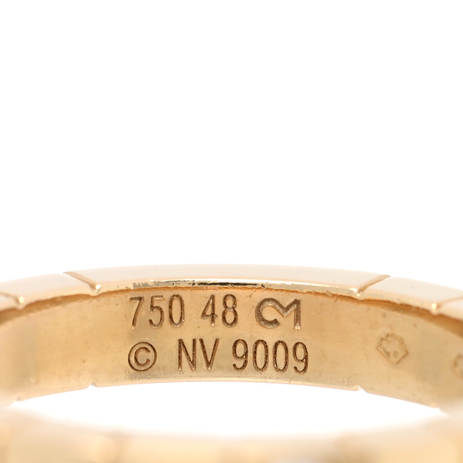 Cartier 18K Yellow Gold Diamond Lanieres Ring 48 4.5 4 of 4