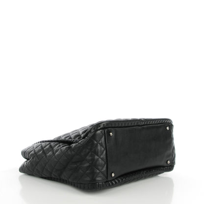 Chanel Calfskin Quilted Large Istanbul Tote Black 4 of 7