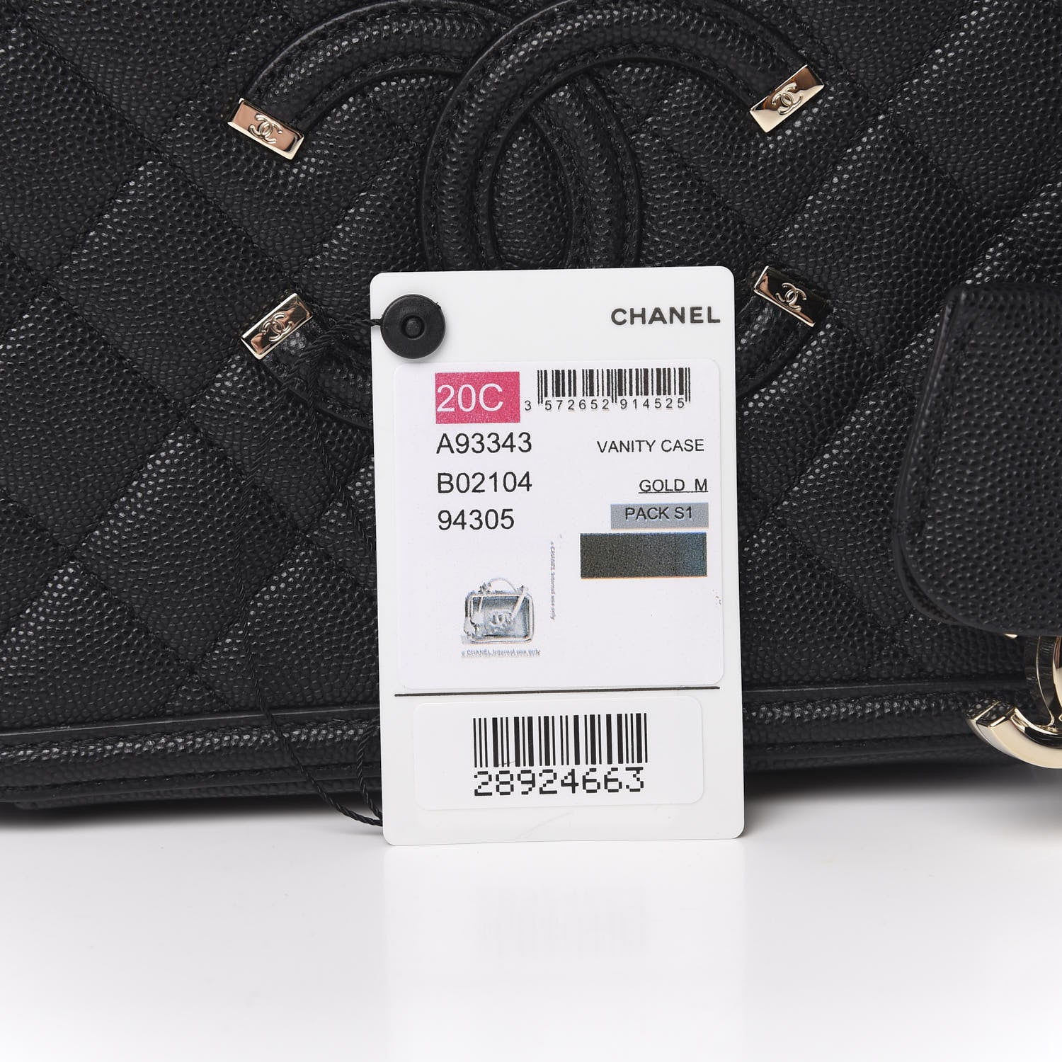Chanel Caviar Quilted Large CC Filigree Vanity Case Black 12 of 12