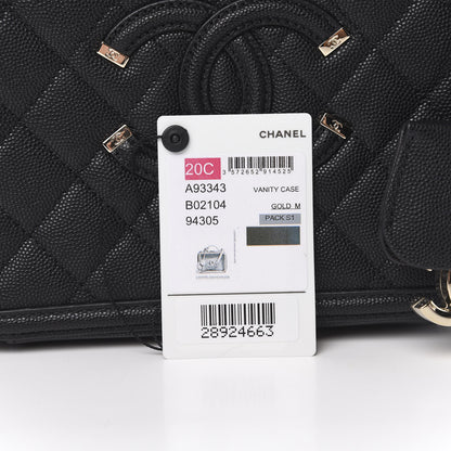 Chanel Caviar Quilted Large CC Filigree Vanity Case Black 12 of 12