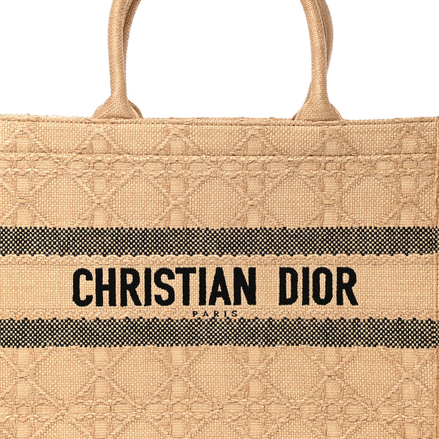 Christian Dior Raffia Cannage Medium Book Tote Natural 8 of 10