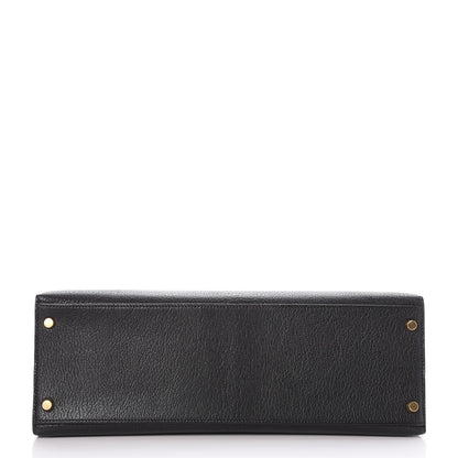 Hermes Chevre de Coromandel Kelly Sellier 35 Black 7 of 31