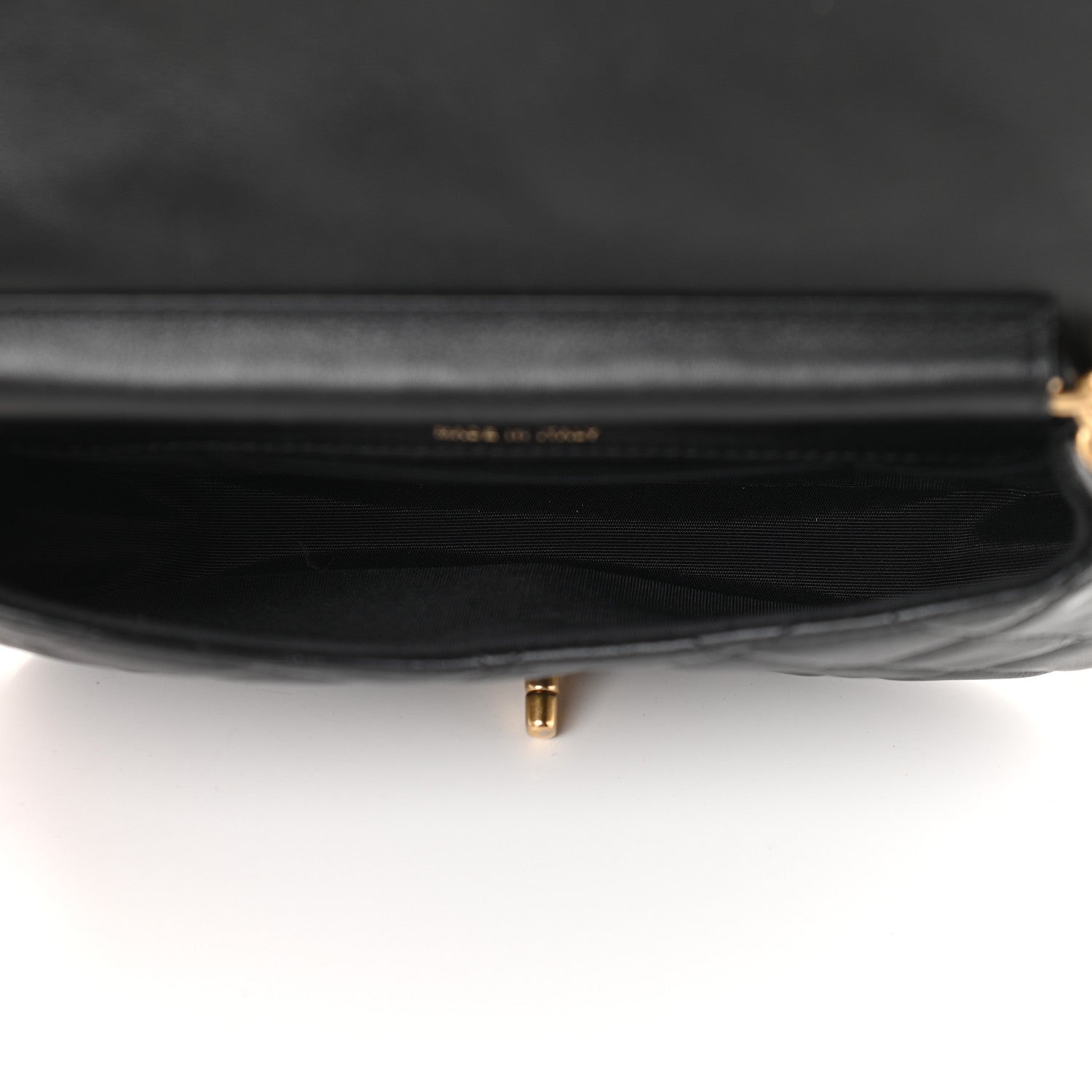 Chanel Calfskin Quilted Coco Mail Clutch With Chain Black 5 of 10