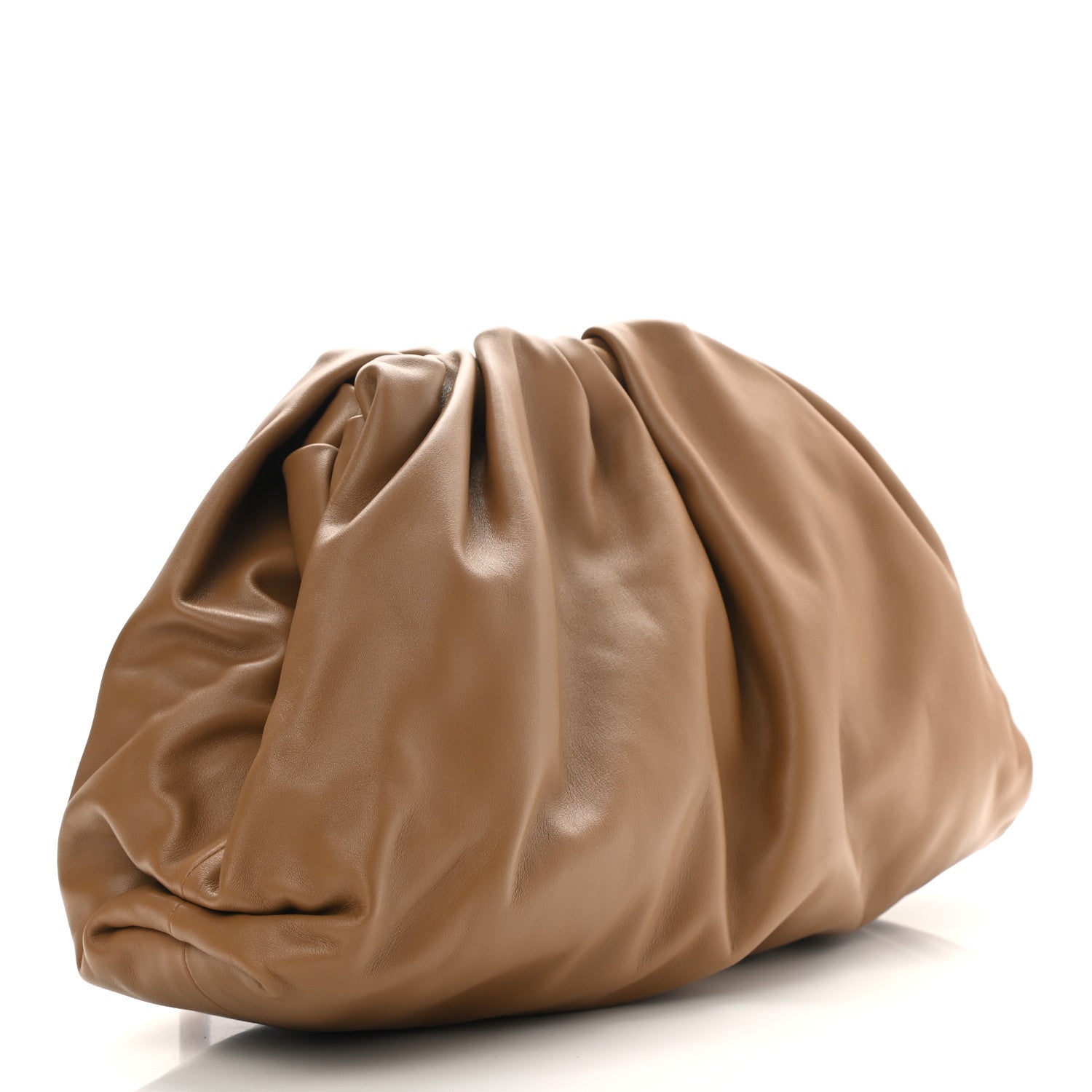 Bottega Veneta Smooth Butter Calf The Pouch Oversized Clutch Cammello 2 of 6