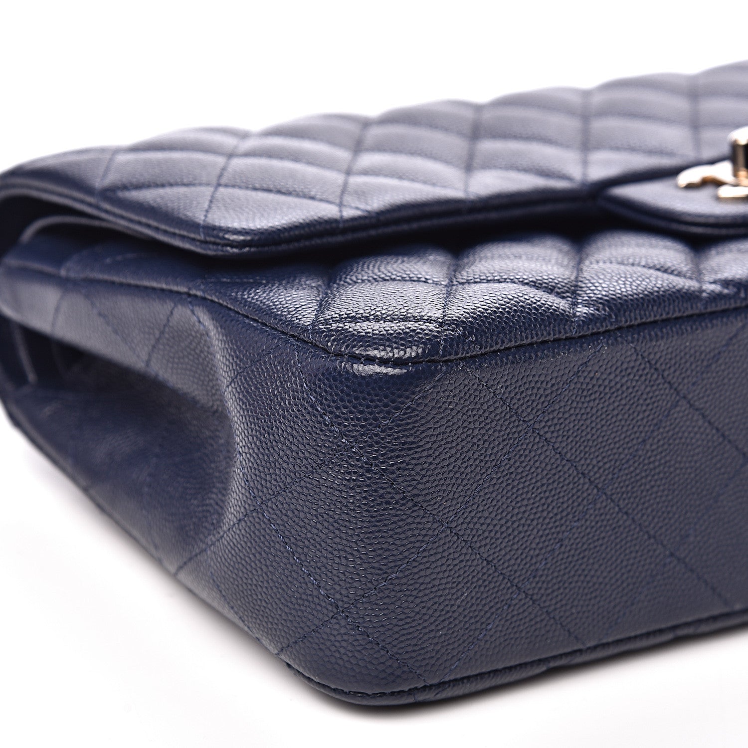 Chanel Caviar Quilted Medium Double Flap Navy 7 of 11