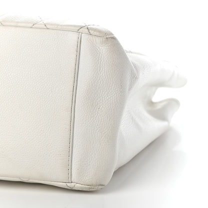 Chanel Caviar Quilted Grand Shopping Tote GST White 9 of 15