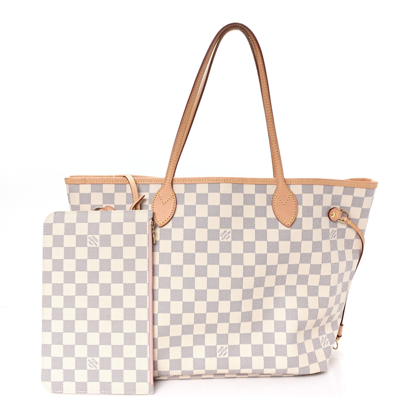 Damier Azur Neo Neverfull MM Rose Ballerine