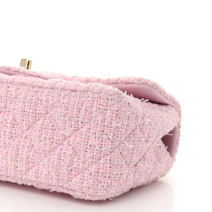 Chanel Tweed Quilted Mini Rectangular Flap Pink 10 of 10