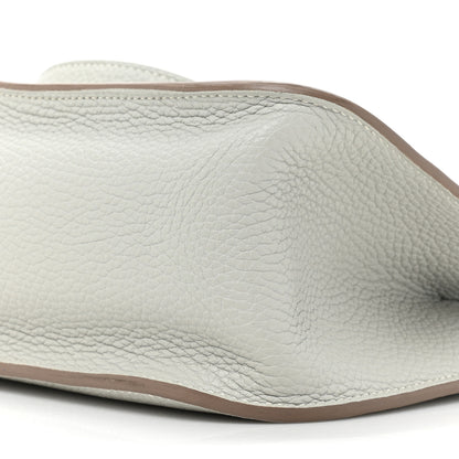 Hermes Taurillon Clemence Halzan 31 GM Gris Perle Beton 7 of 11