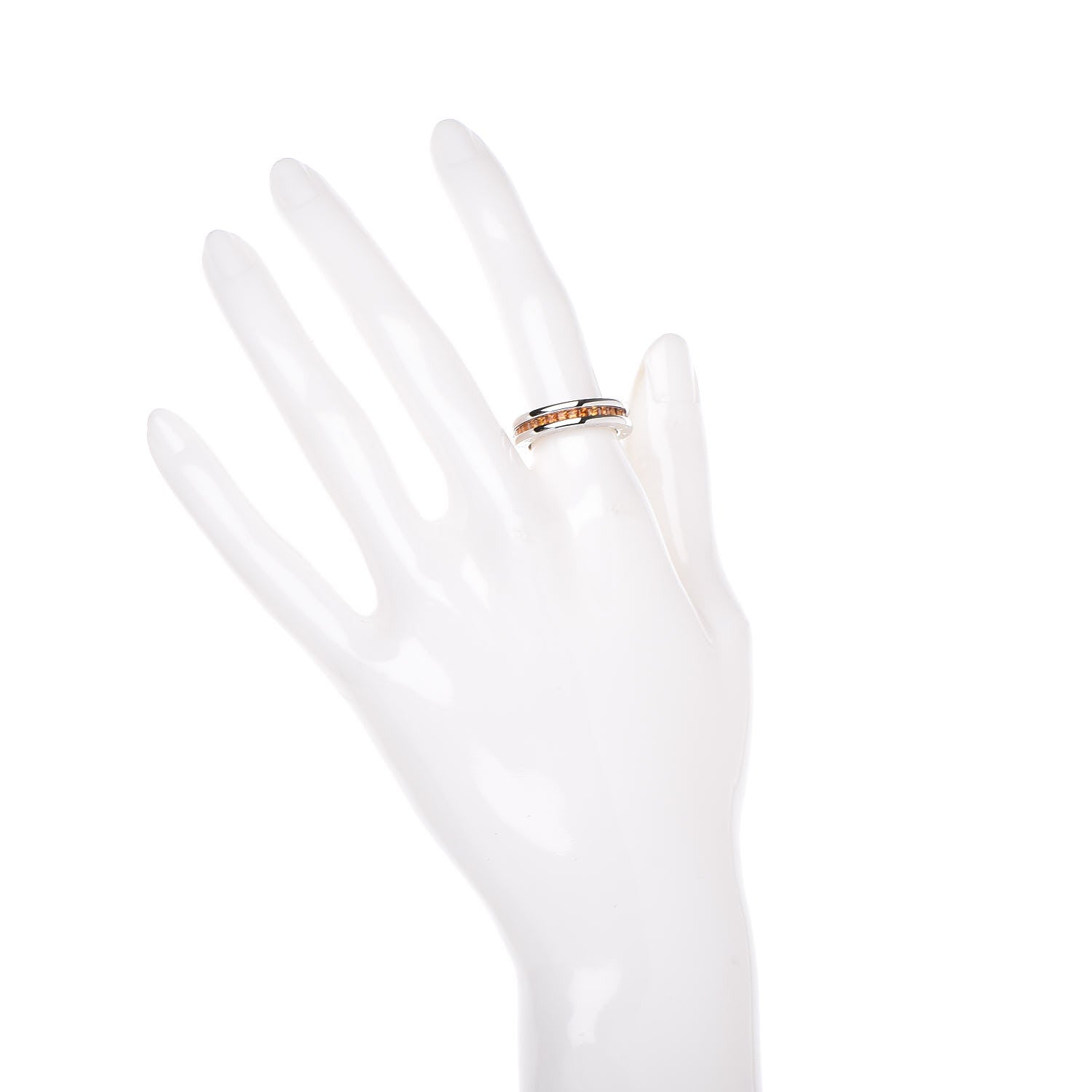 Bulgari 18K White Gold Citrine B.Zero1 One-Band Ring 52 6 2 of 4