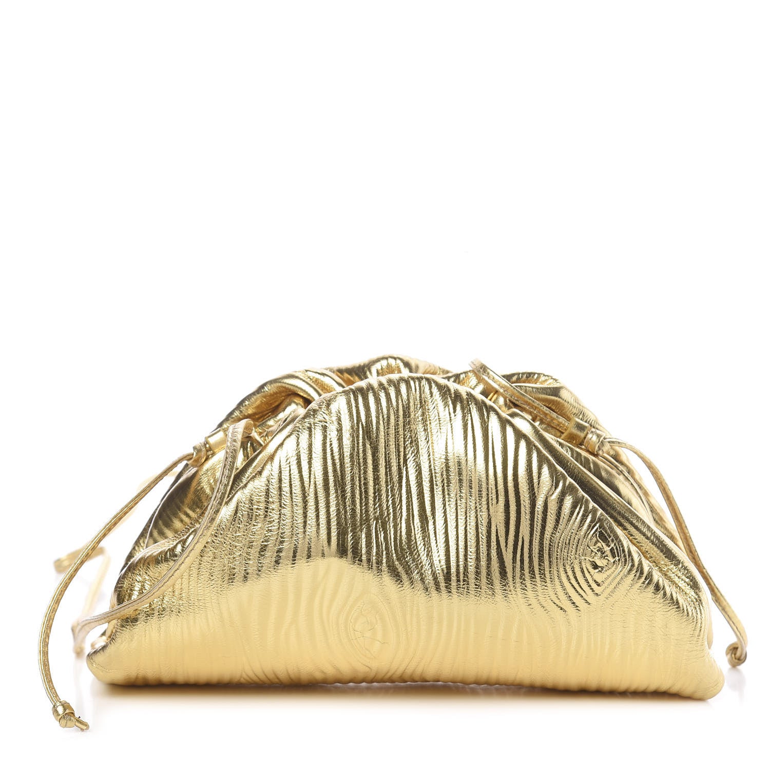 Bottega Veneta Metallic Bark Calfskin The Mini Pouch Gold 1 of 9