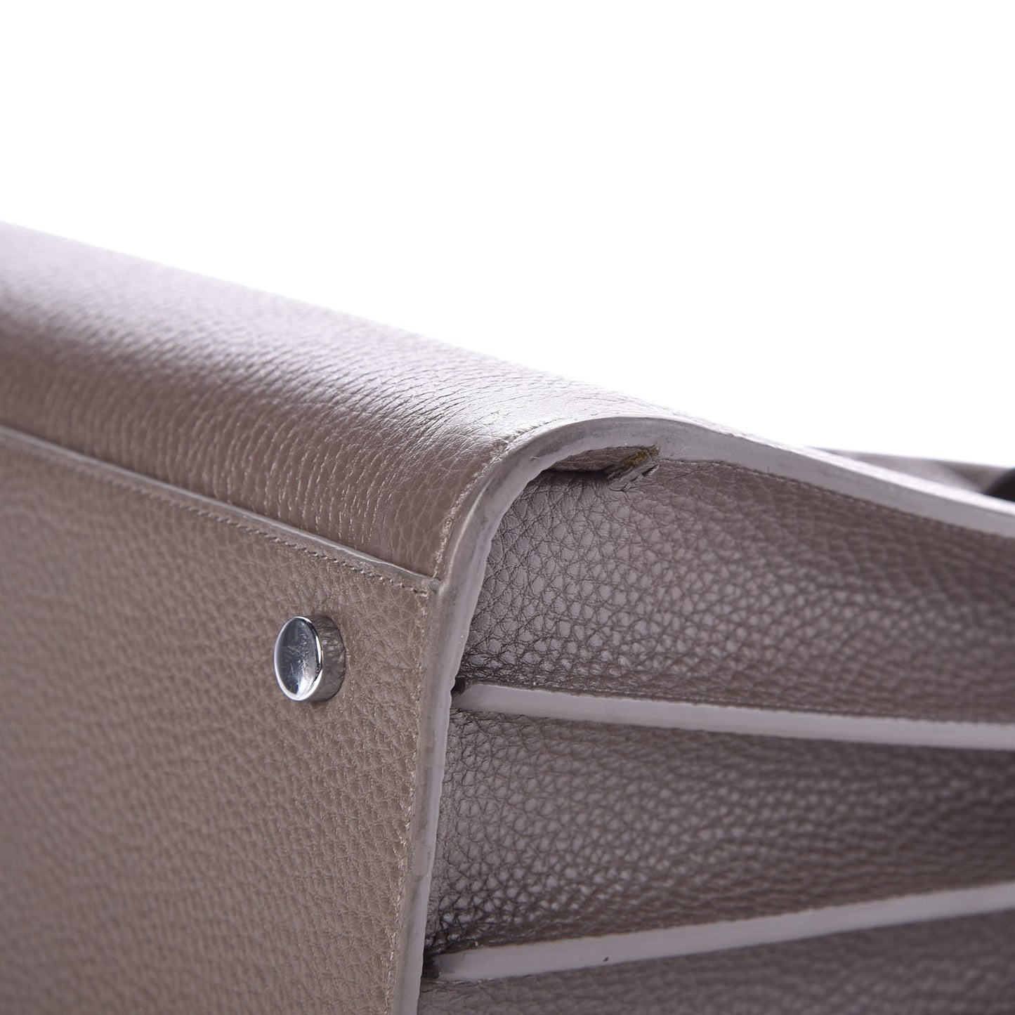 Grained Calfskin Small Sac De Jour Fog