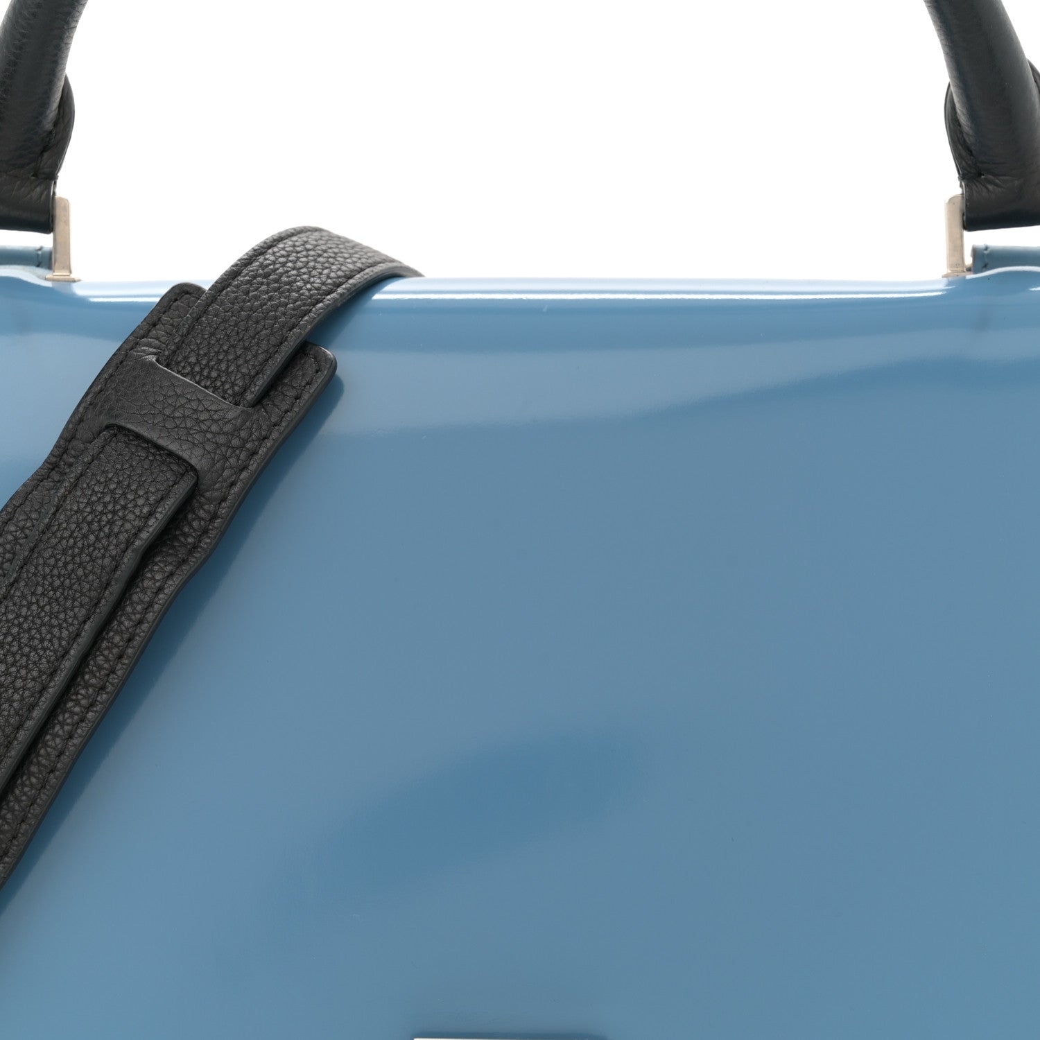Celine Smooth Calfskin Medium Tri-Color Trapeze Blue 7 of 15