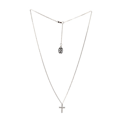 Cartier 18K Pink Gold Diamond Symbols Cross Pendant Necklace 3 of 6