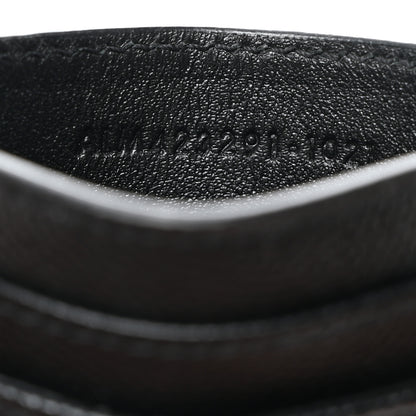 Saint Laurent Grain De Poudre Matelasse Chevron Monogram Credit Card Case Black 7 of 7