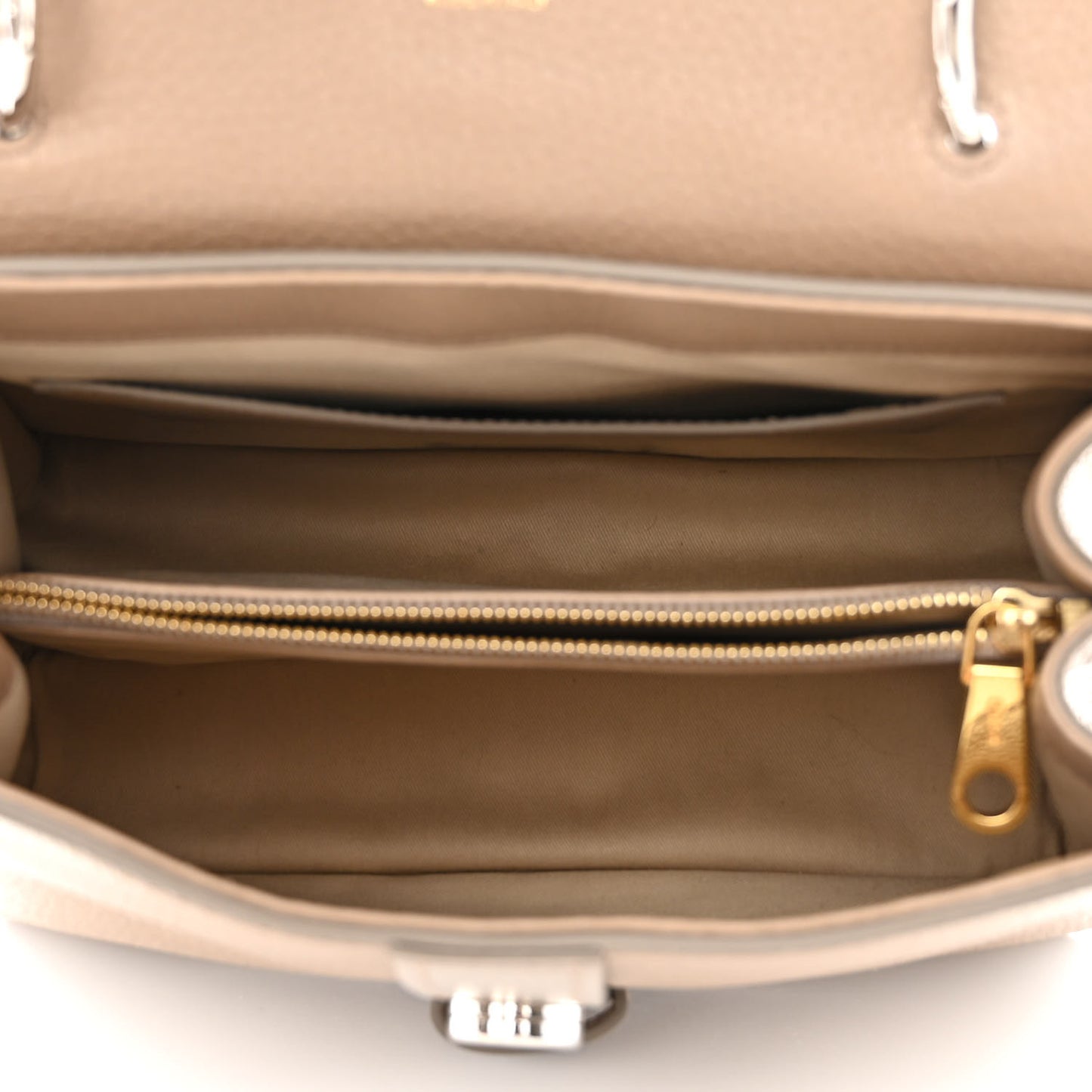 Shiny Grained Calfskin Medium Aby Day Shoulder Bag Motty Grey