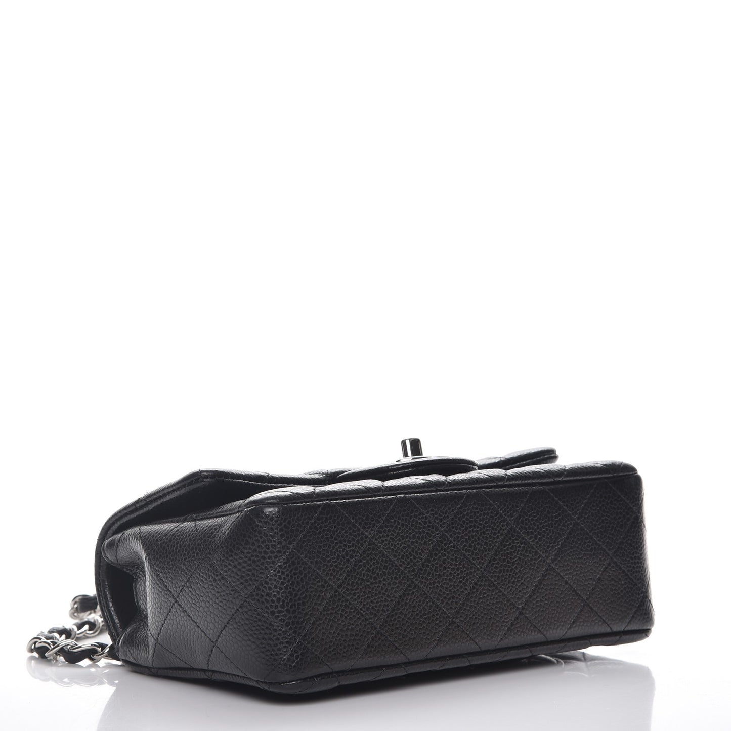 Caviar Quilted Mini Rectangular Flap Black