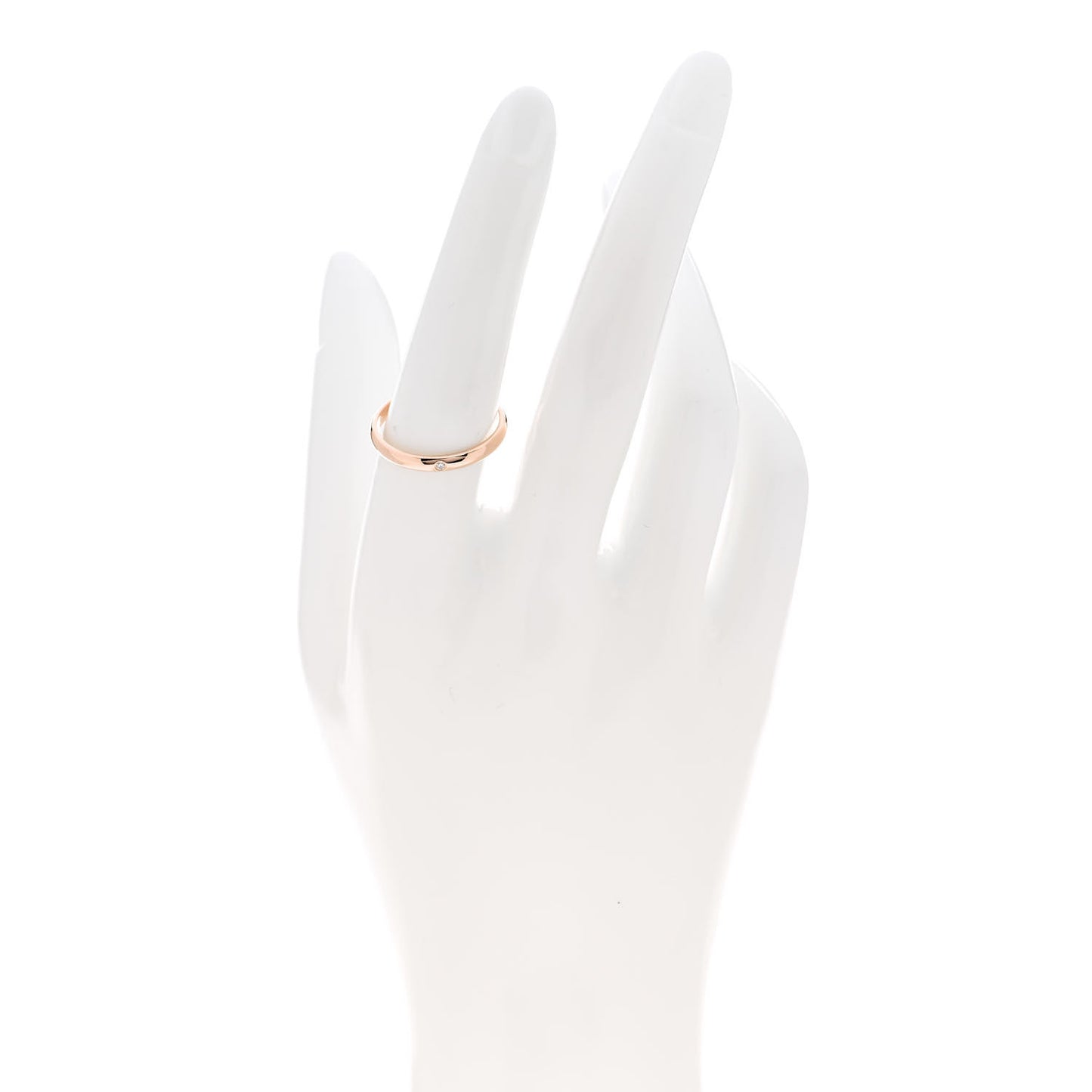 18K Pink Gold Diamond 2.6mm 1895 Wedding Band Ring 56 7.75 47/4