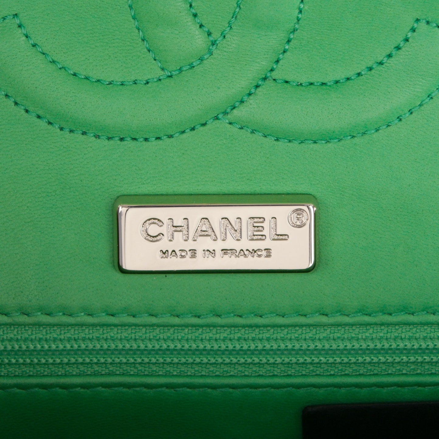 Alligator Medium Double Flap Light Green