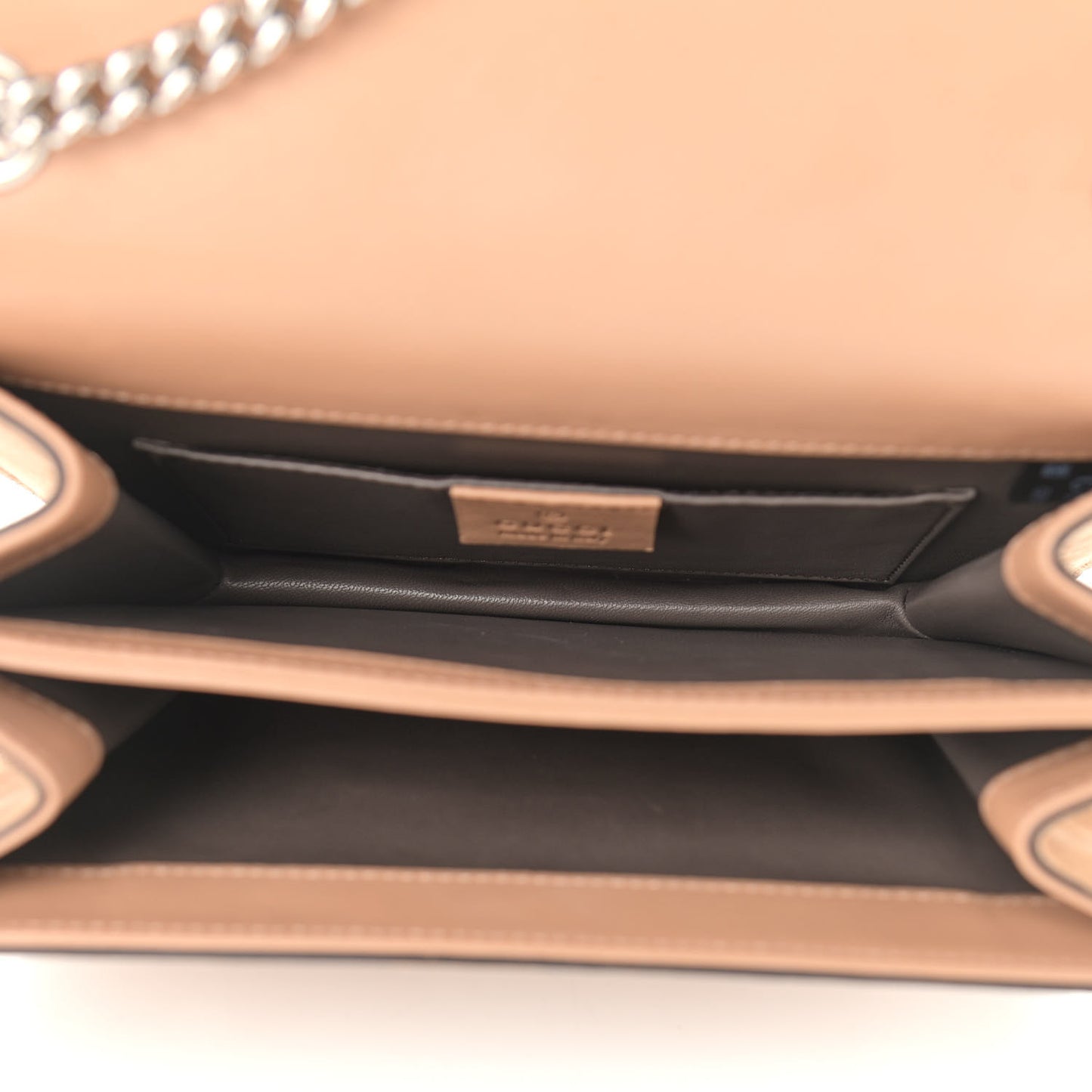 Suede Crystal Small Interlocking G Shoulder Bag Taupe