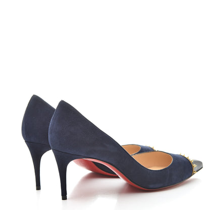 Christian Louboutin Suede Kid Culturella 70 Pumps 36.5 Nuit Gold 4 of 9