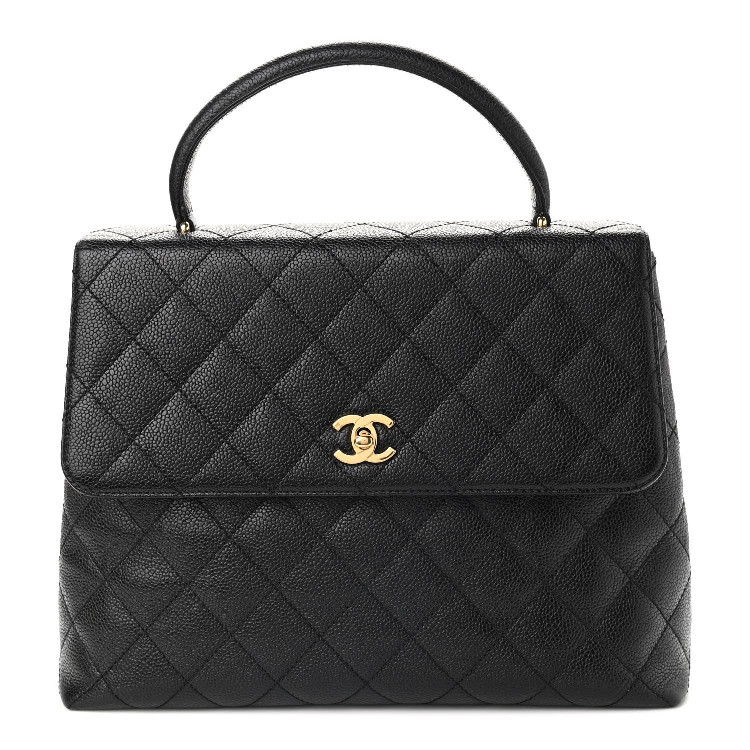 Chanel Caviar Quilted Jumbo Kelly Flap Black 1 of 9
