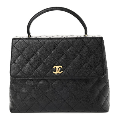Chanel Caviar Quilted Jumbo Kelly Flap Black 1 of 9