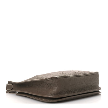 Hermes Taurillon Clemence Evelyne III PM Etoupe 4 of 12