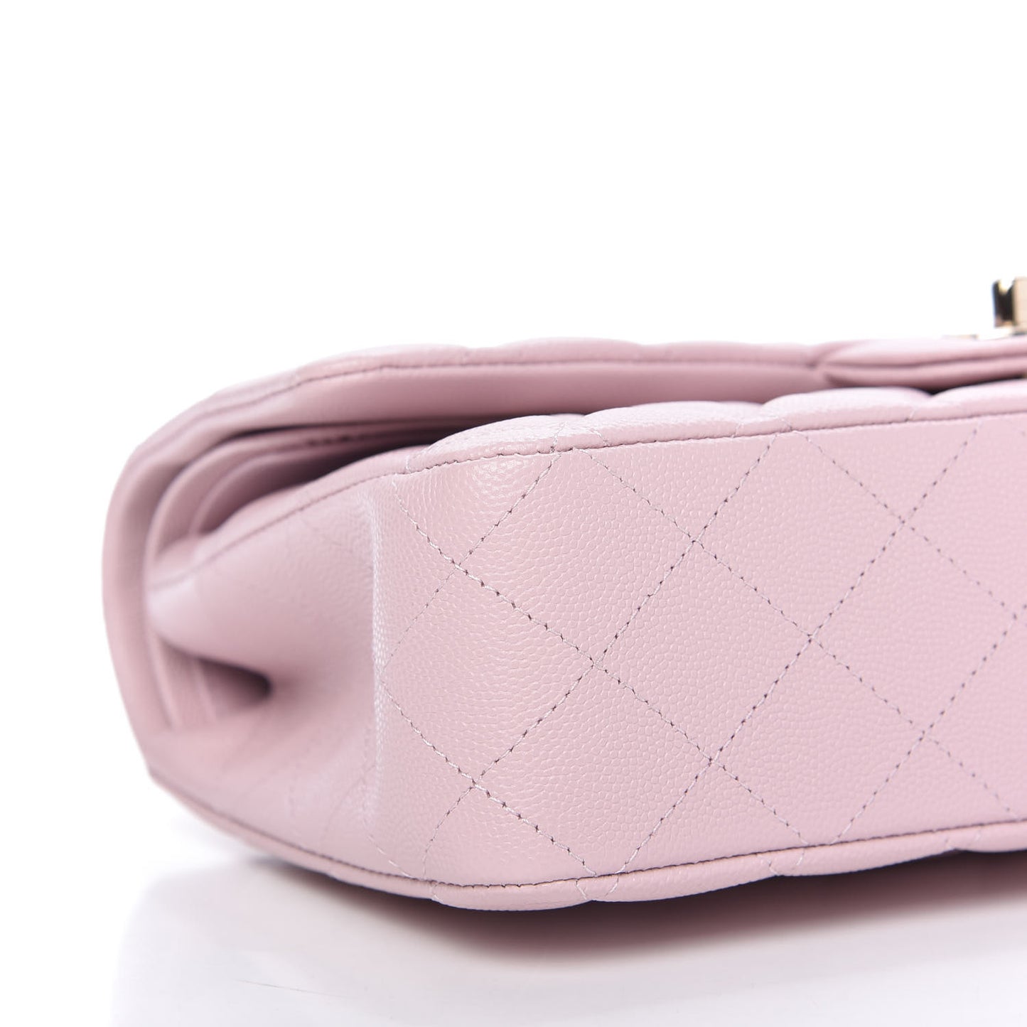 Caviar Quilted Medium Double Flap Light Pink