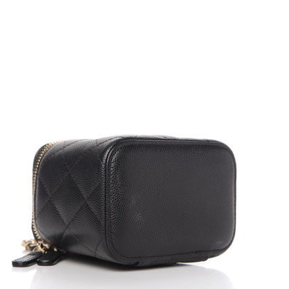 Chanel Caviar Quilted Mini Vanity Case With Chain Black 4 of 10