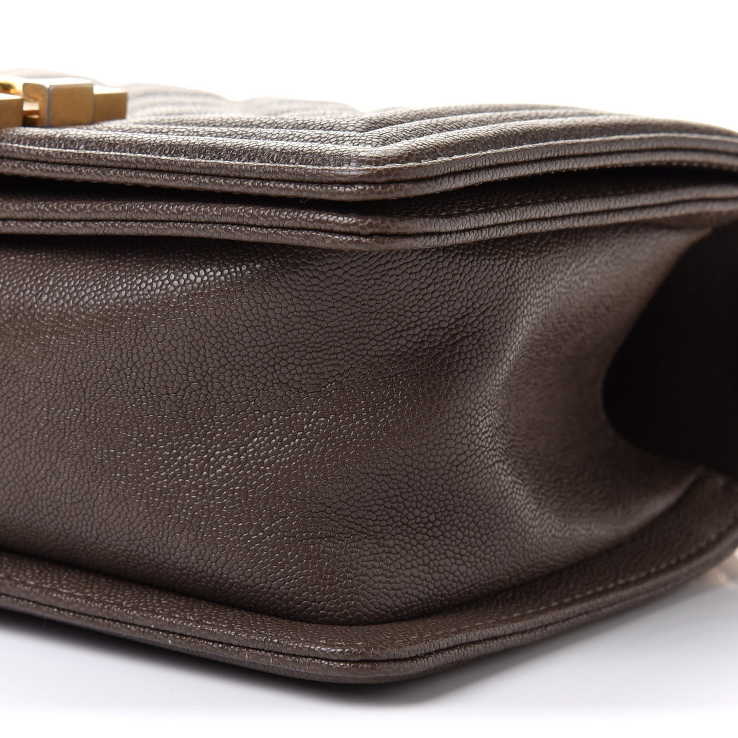 Caviar Quilted Small Boy Flap Khaki